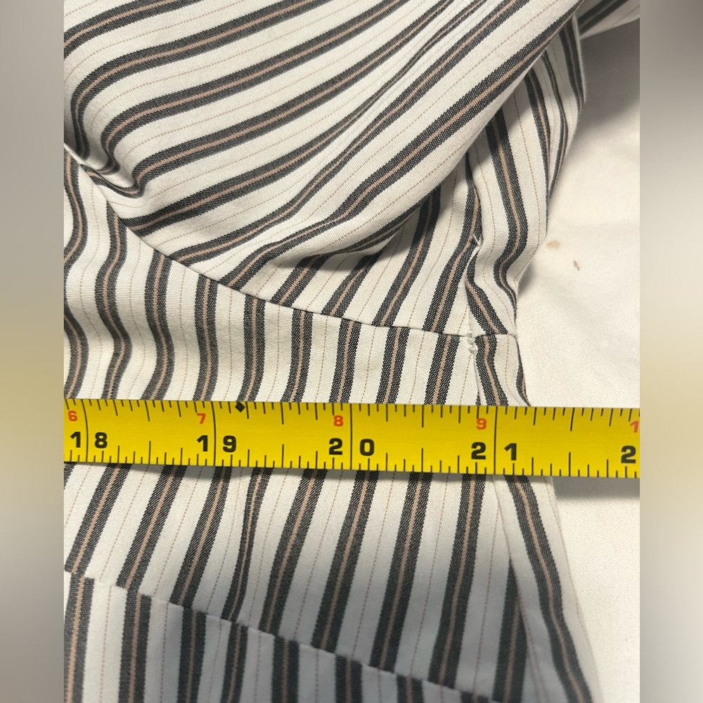 J. JILL Women’s Black and White Striped LS Button Down Shirt Blouse Size L - Picture 11 of 13